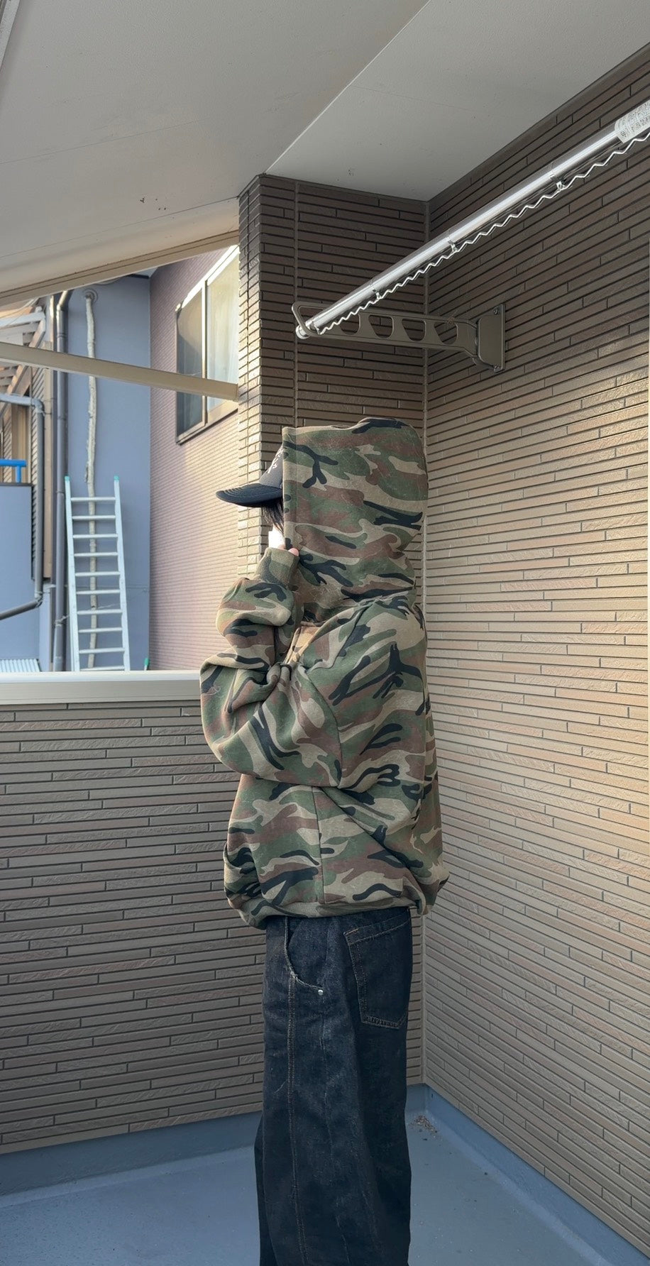 ルーズフィッドボクシー迷彩フーディ GY-006