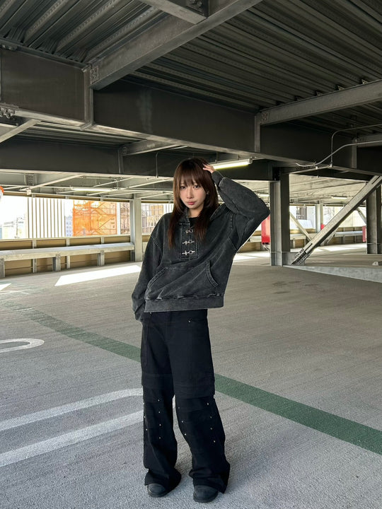 ウォッシュド メタルフック ヘビースウェットフーディ LLS-023