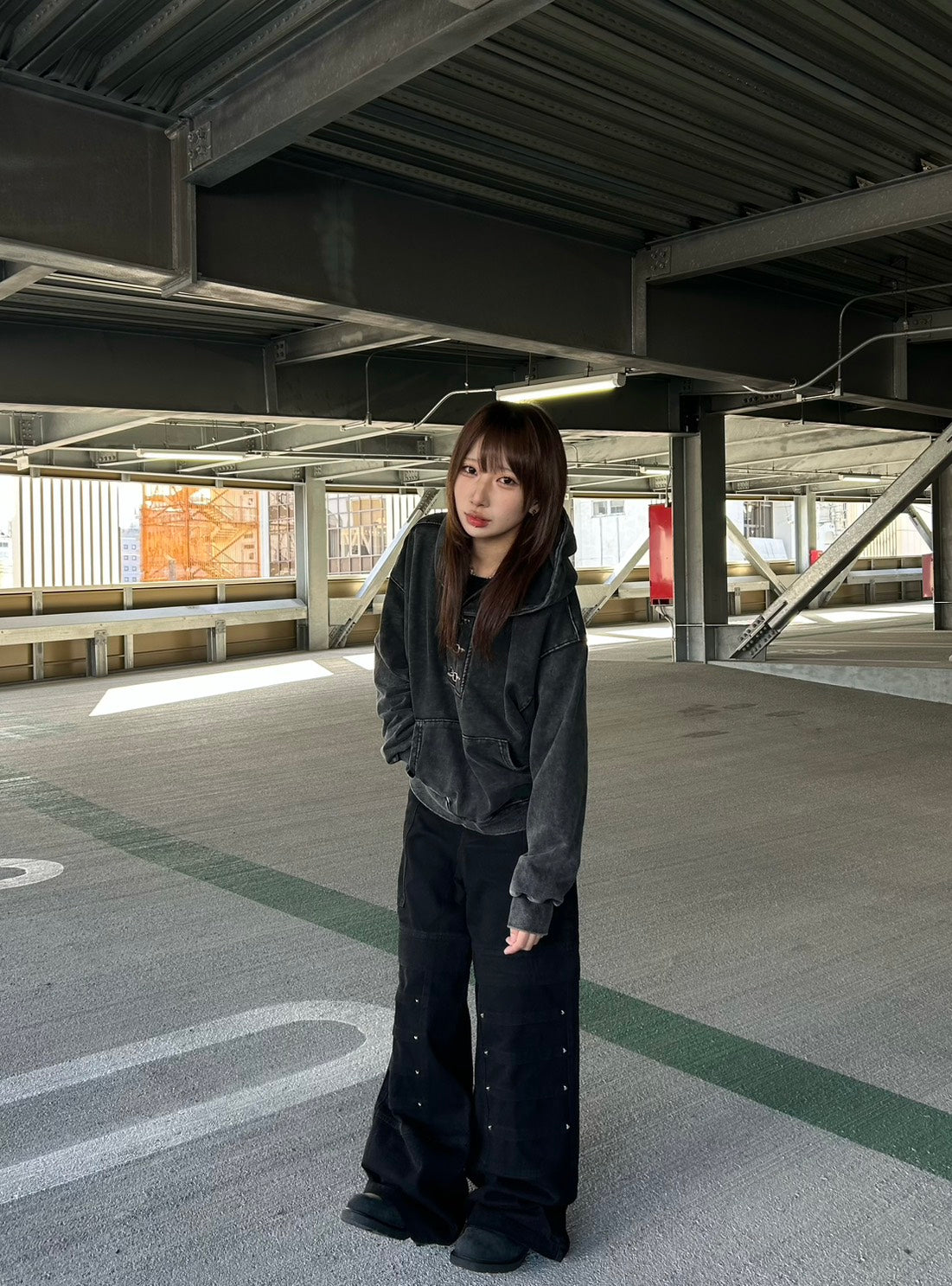 ウォッシュド メタルフック ヘビースウェットフーディ LLS-023