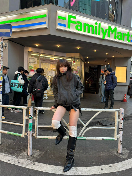 ウールライク ショートブルゾンコート LLS-026