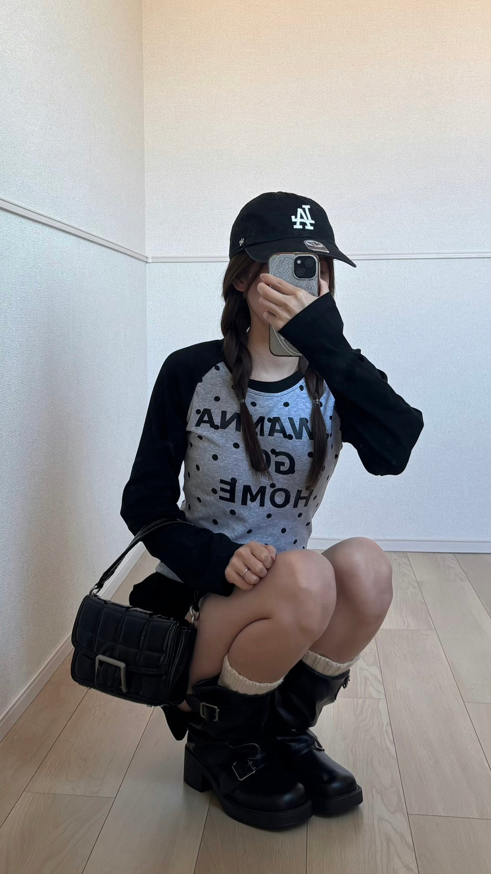 ドットロゴ ラグランスリーブT SCK-042