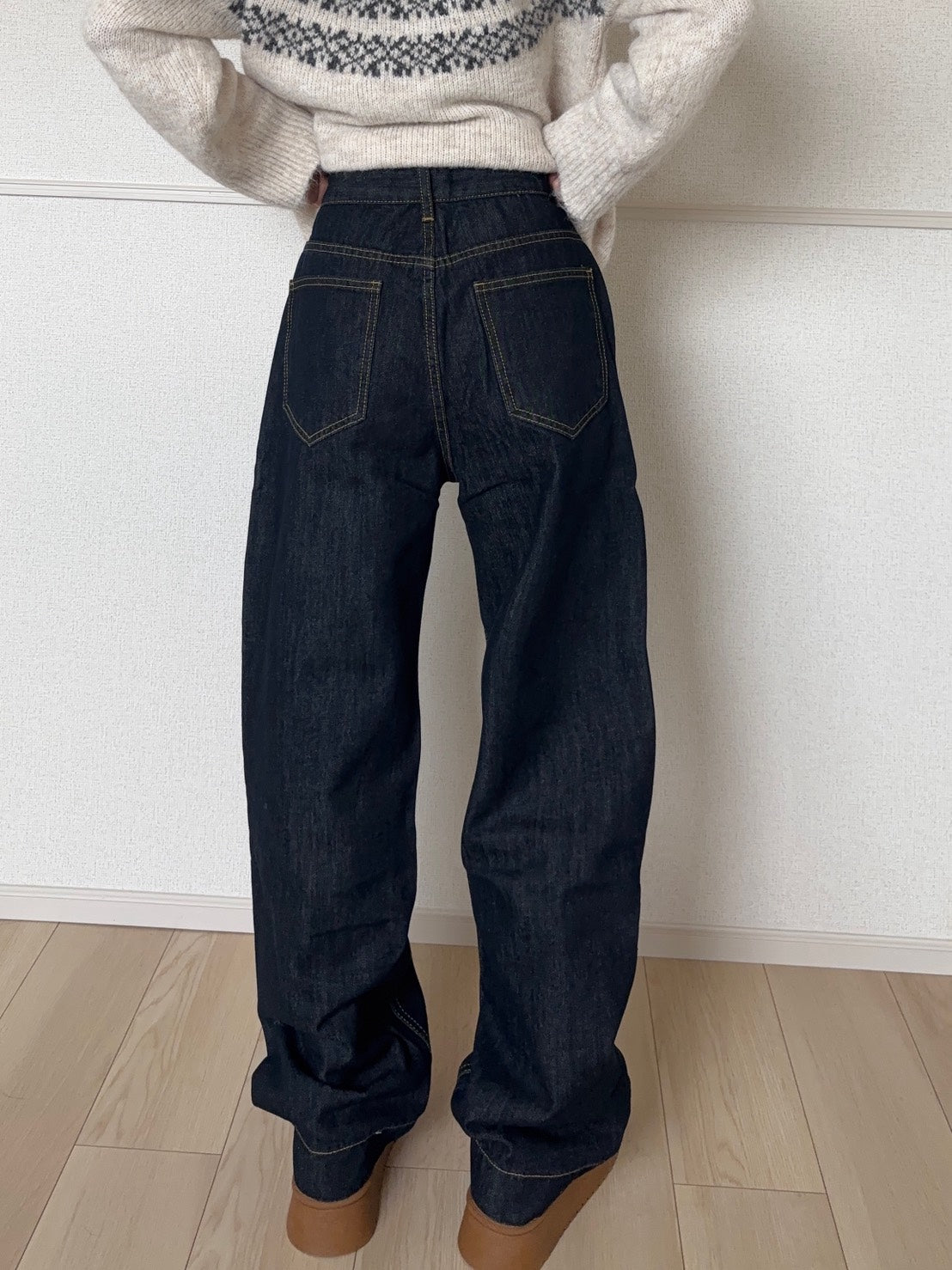 ウォッシュド テクスチャーデニムパンツ SCK-046