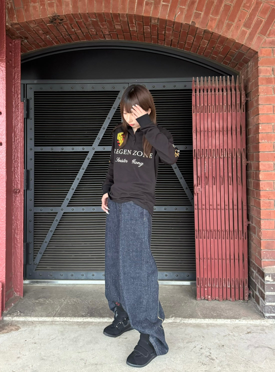 アメリカンストリート ポロスウェットトップス LLS-027