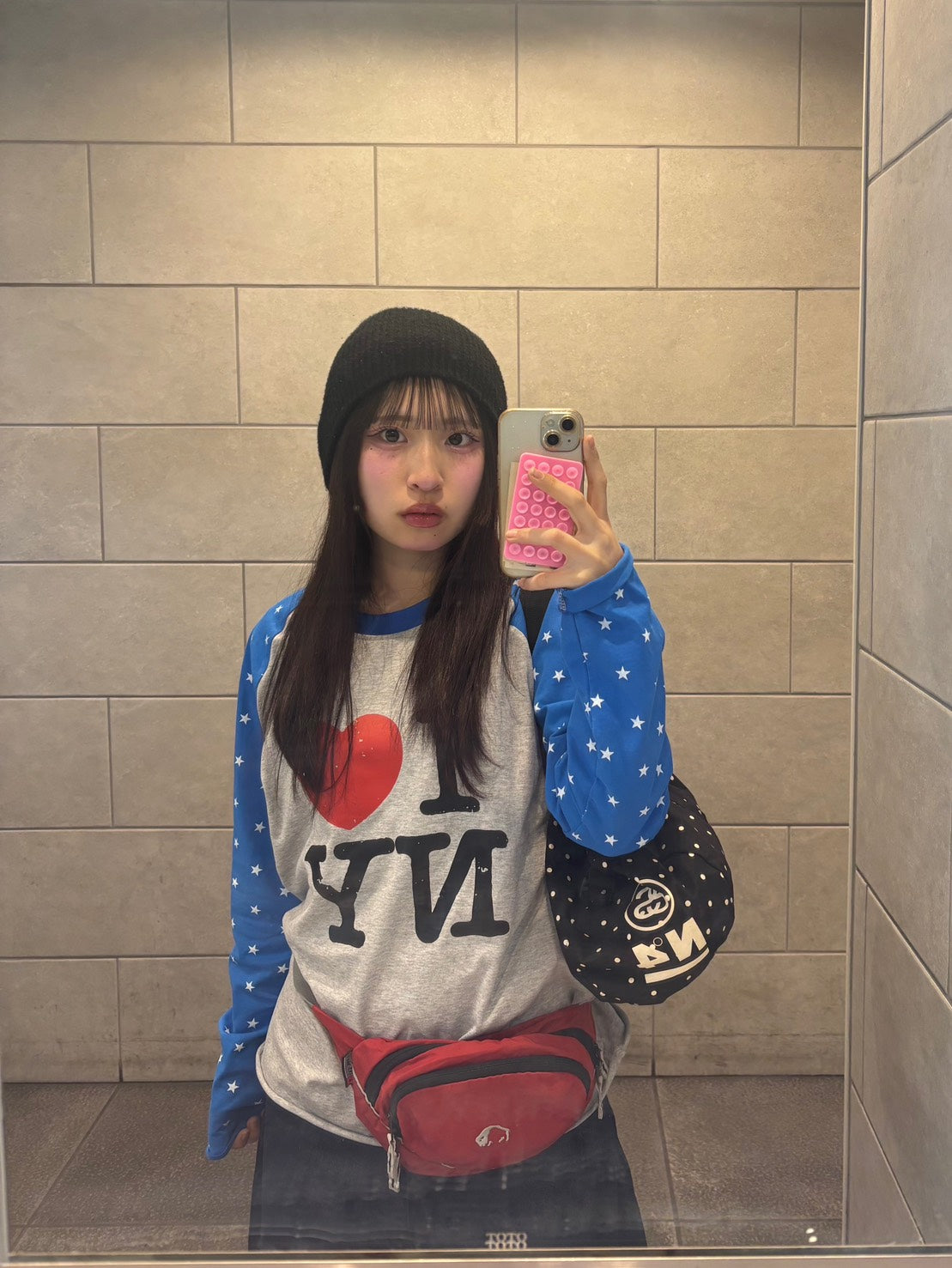 スターラグランスリーブ プリントロングTシャツ PC-011