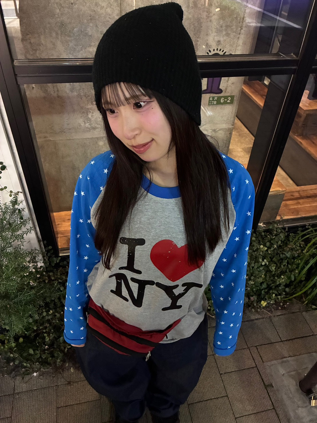 スターラグランスリーブ プリントロングTシャツ PC-011
