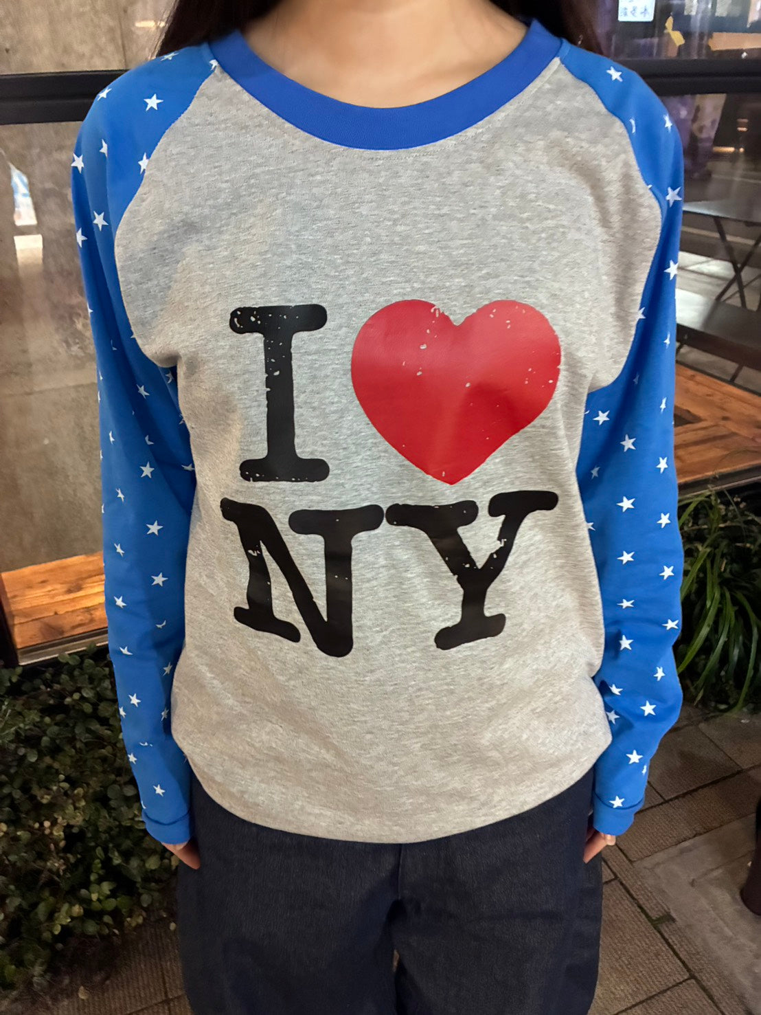 スターラグランスリーブ プリントロングTシャツ PC-011