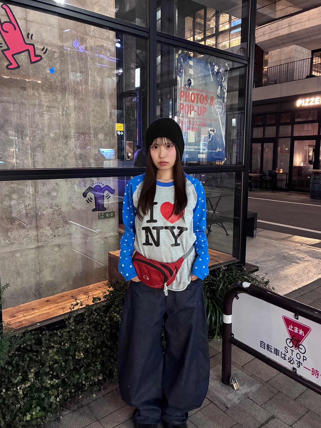 スターラグランスリーブ プリントロングTシャツ PC-011