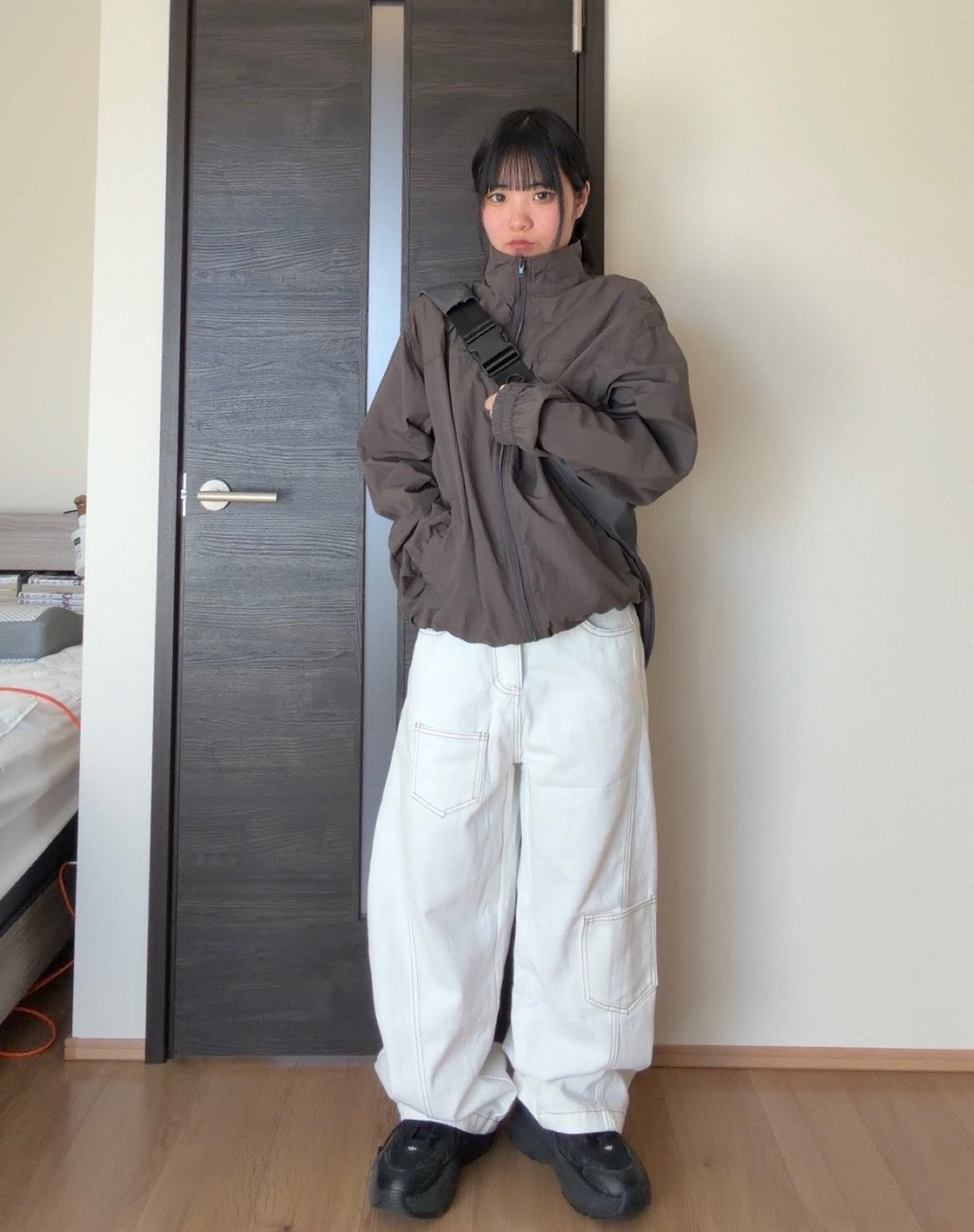 ミニマル機能美ワイドショルダーバッグ GY-008