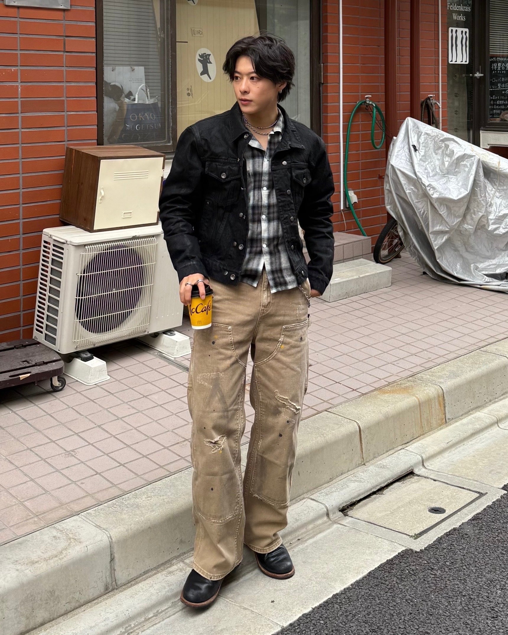 ヴィンテージペイントバギーパンツ KO-010