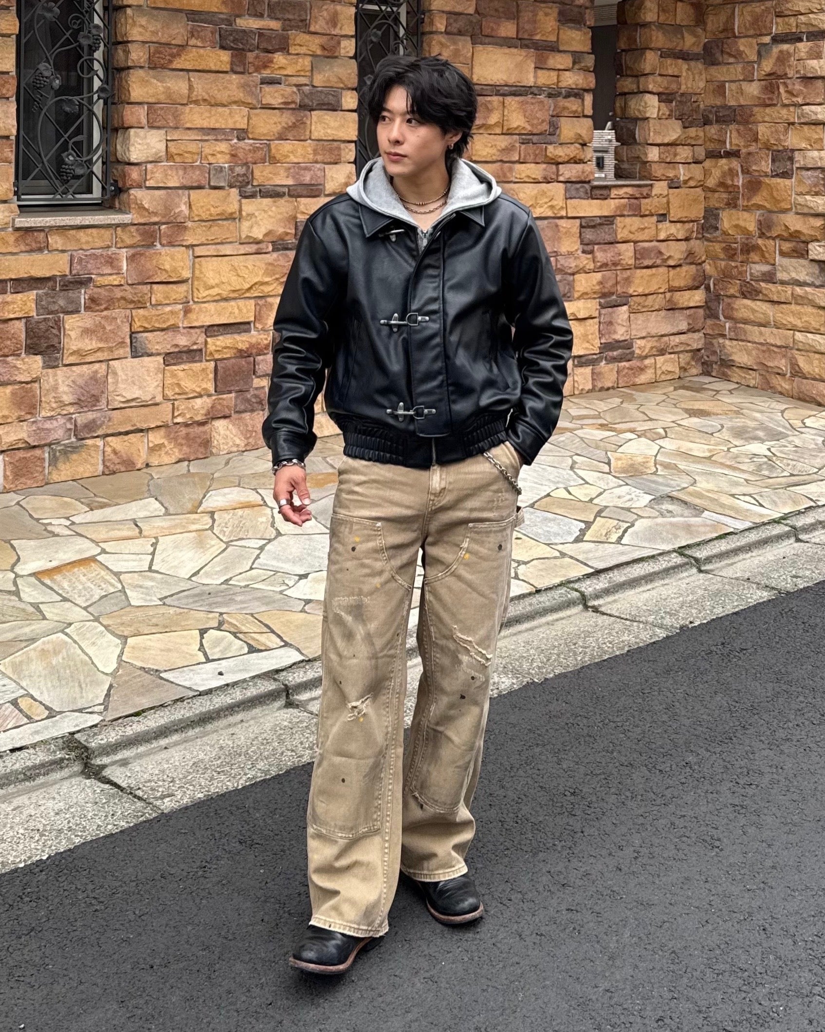 ヴィンテージペイントバギーパンツ KO-010