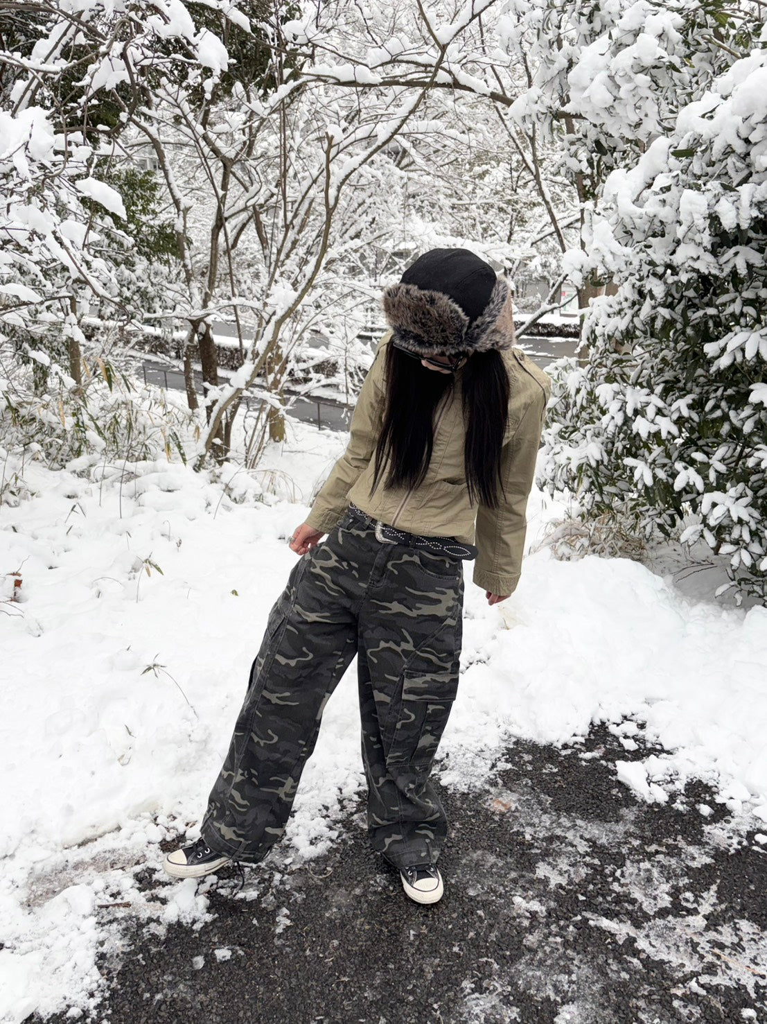 ヴィンテージ迷彩バギーカーゴ LO-012