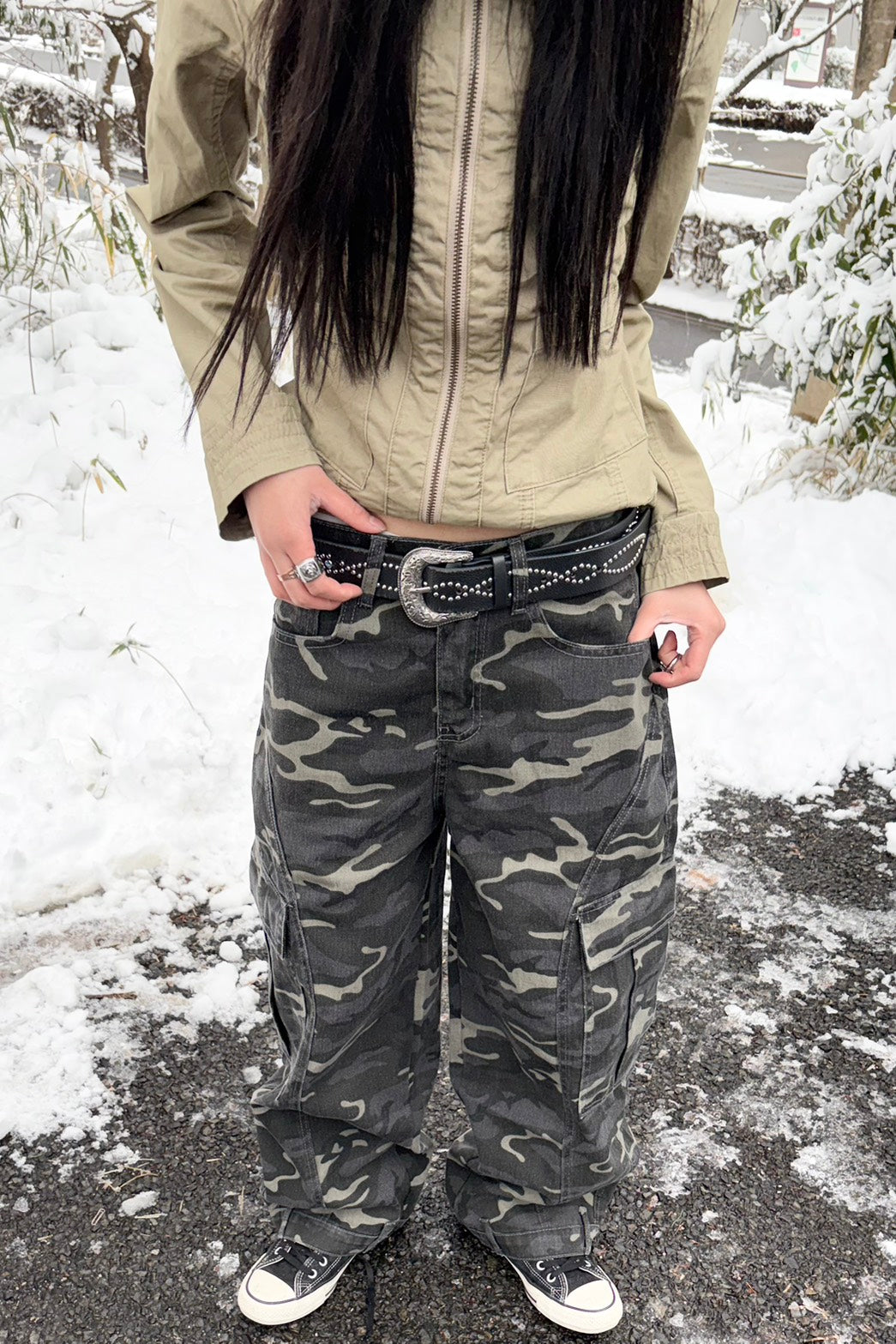 ヴィンテージ迷彩バギーカーゴ LO-012