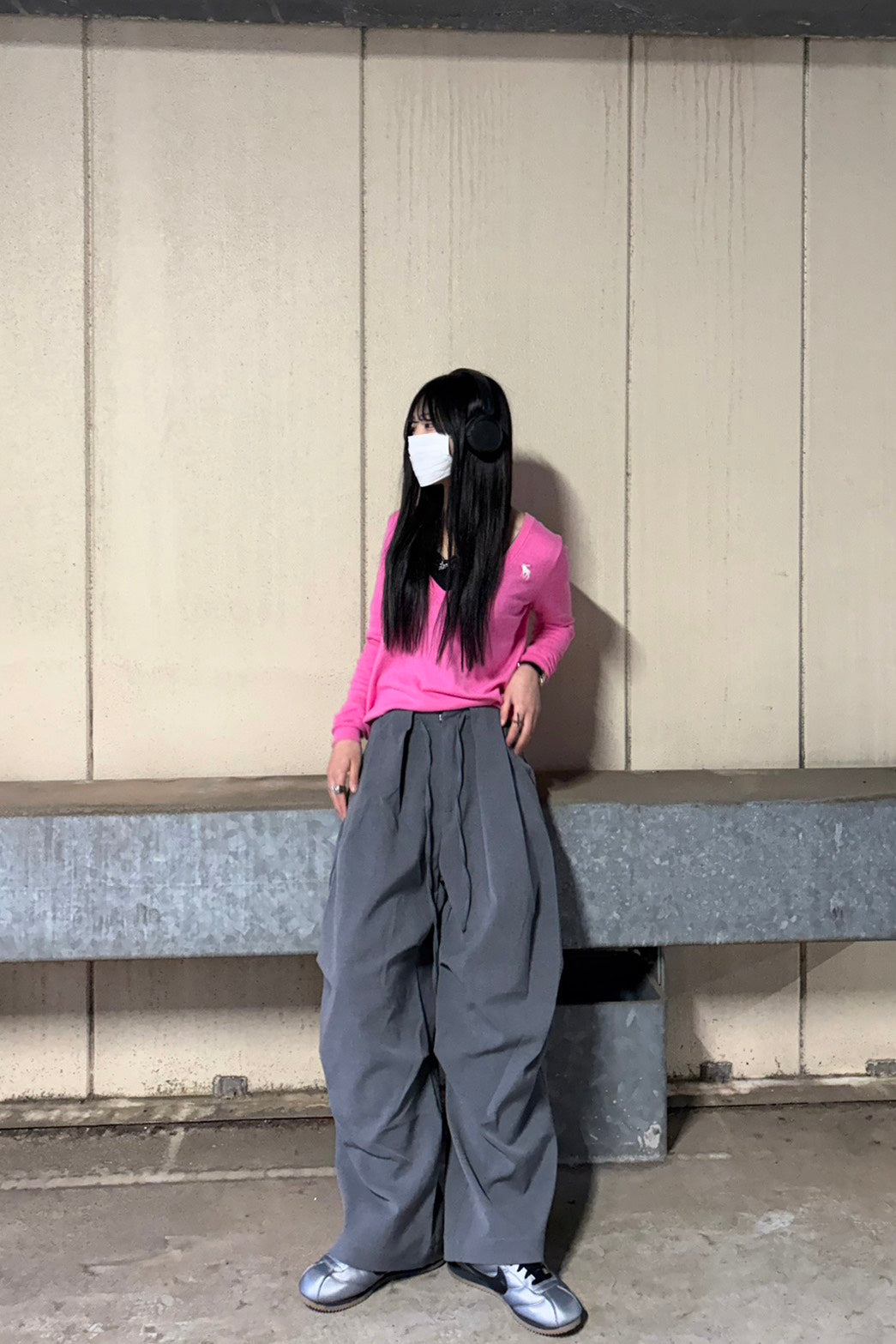 タックワイドドレープスラックス LO-013