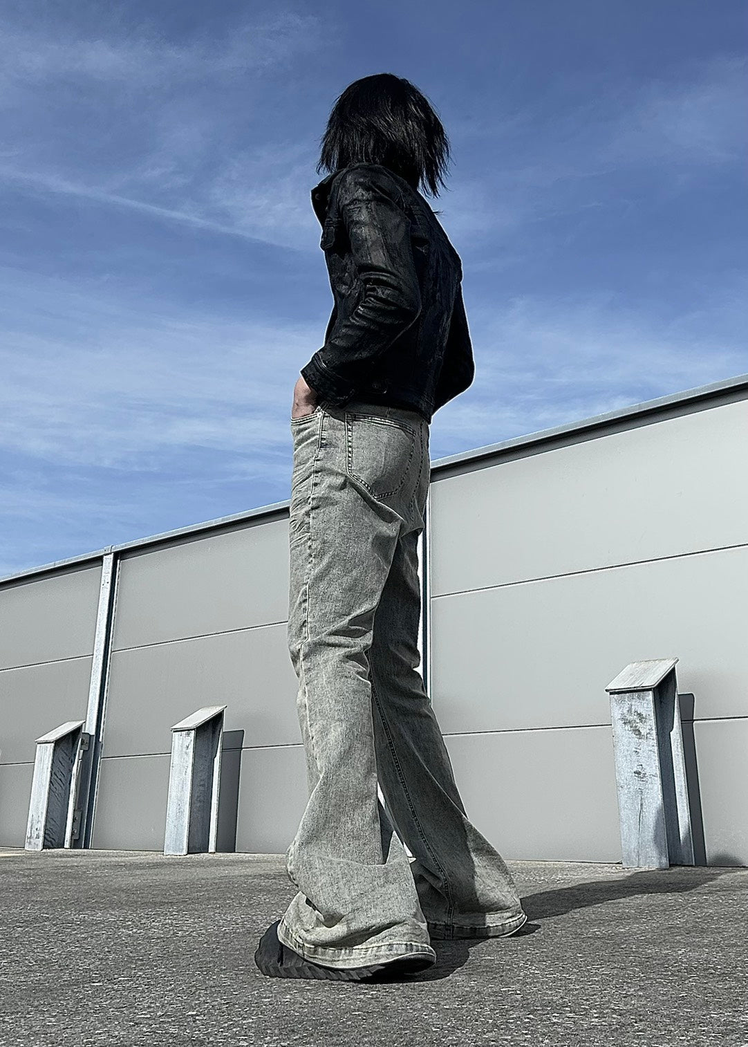 ヴィンテージ加工フレアデニム BDW004