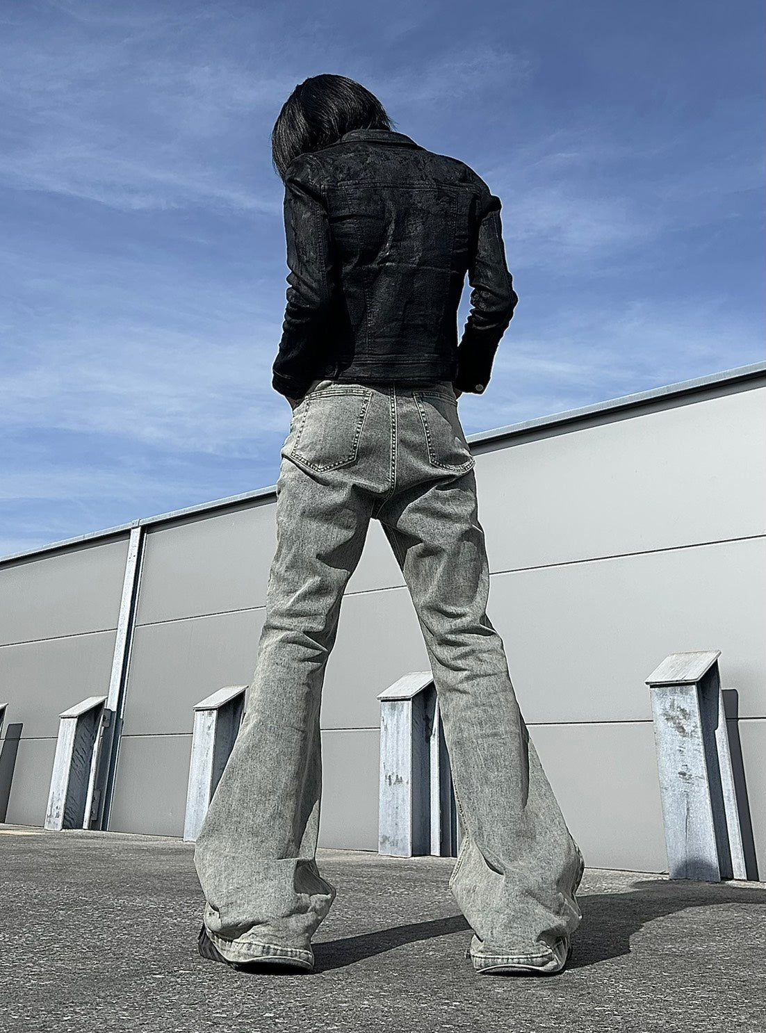 ヴィンテージ加工フレアデニム BDW004