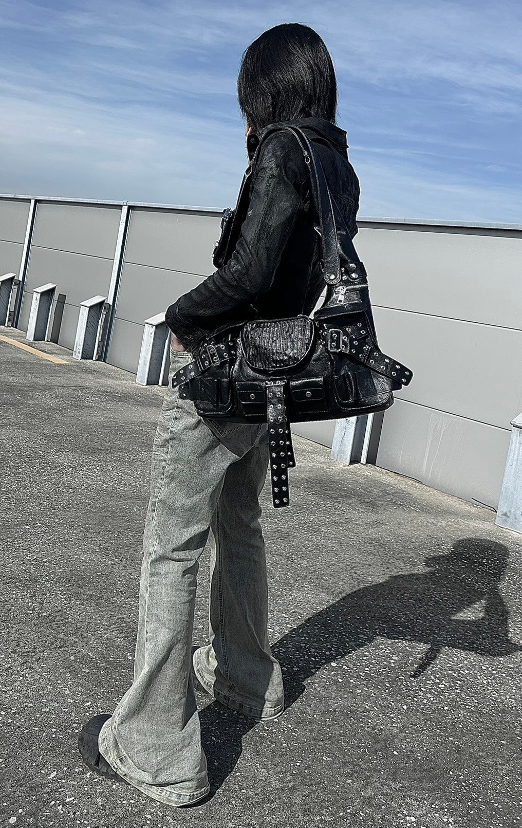 スタッズマルチポケットバッグ BDW005