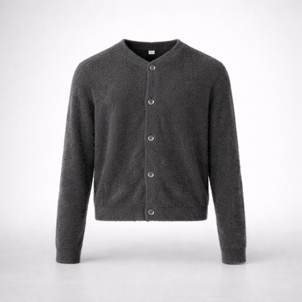 モヘア混 Vネック ニットカーディガン オーバーサイズ HOR-005