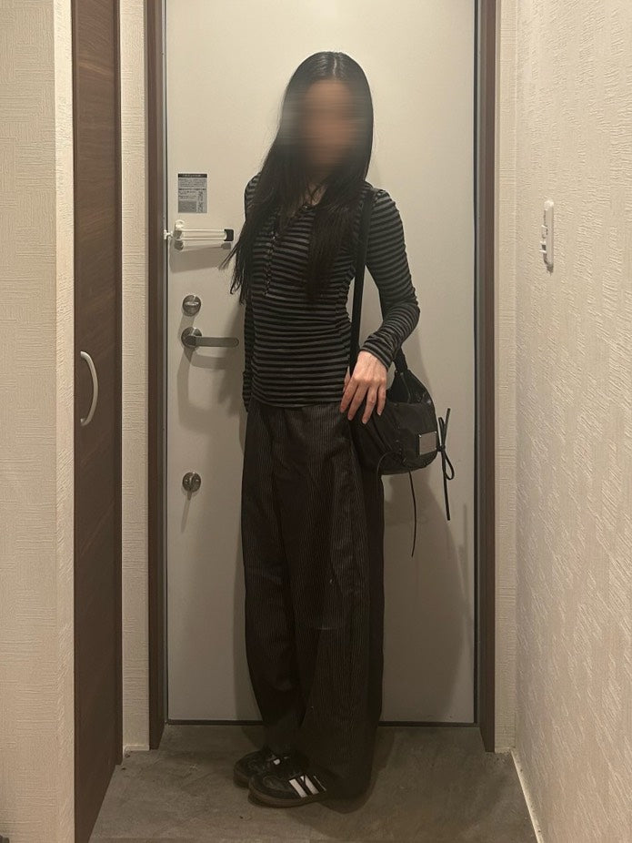 ボーダー ヘンリーネック フィットロングスリーブT OT-051