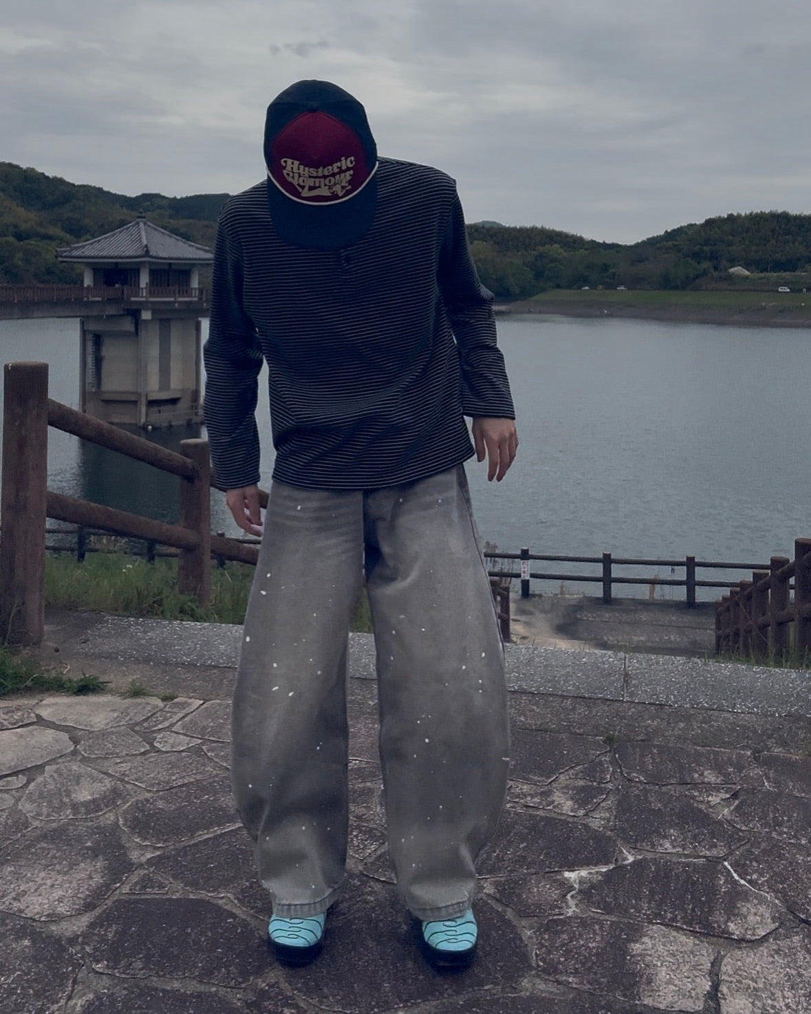 ヴィンテージボーダーヘンリーネックロングスリーブT RL-004