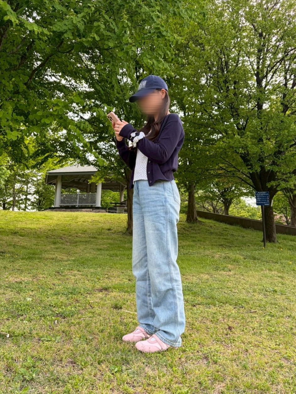 ハイウエストライトウォッシュワイドデニムパンツ SLT-001