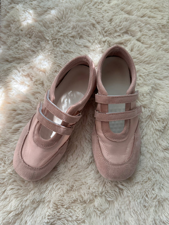 レトロバレエ風ストラップマリージェーンスニーカー SLT-002
