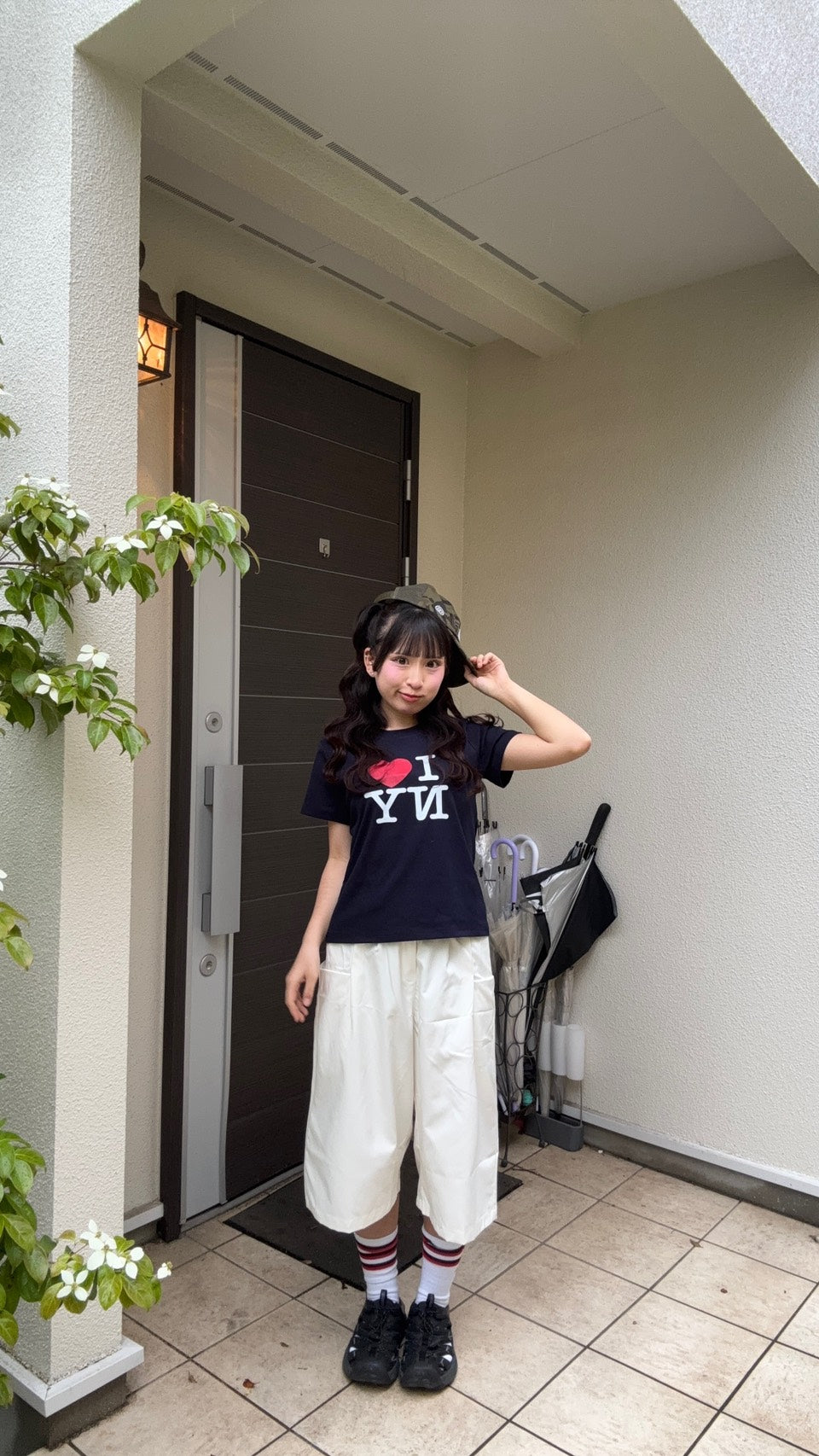 ホワイトワークテイストワイドシルエットハーフパンツ PC-020