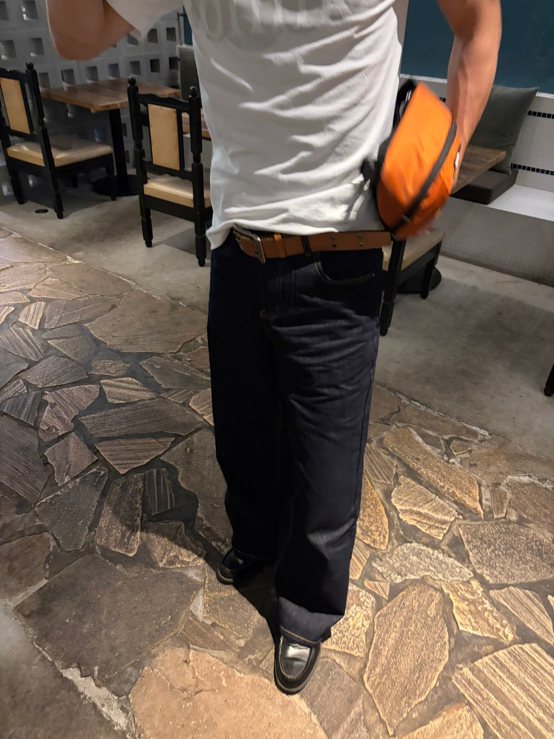 ヘンリーネックTシャツワイドデニムセット VL005