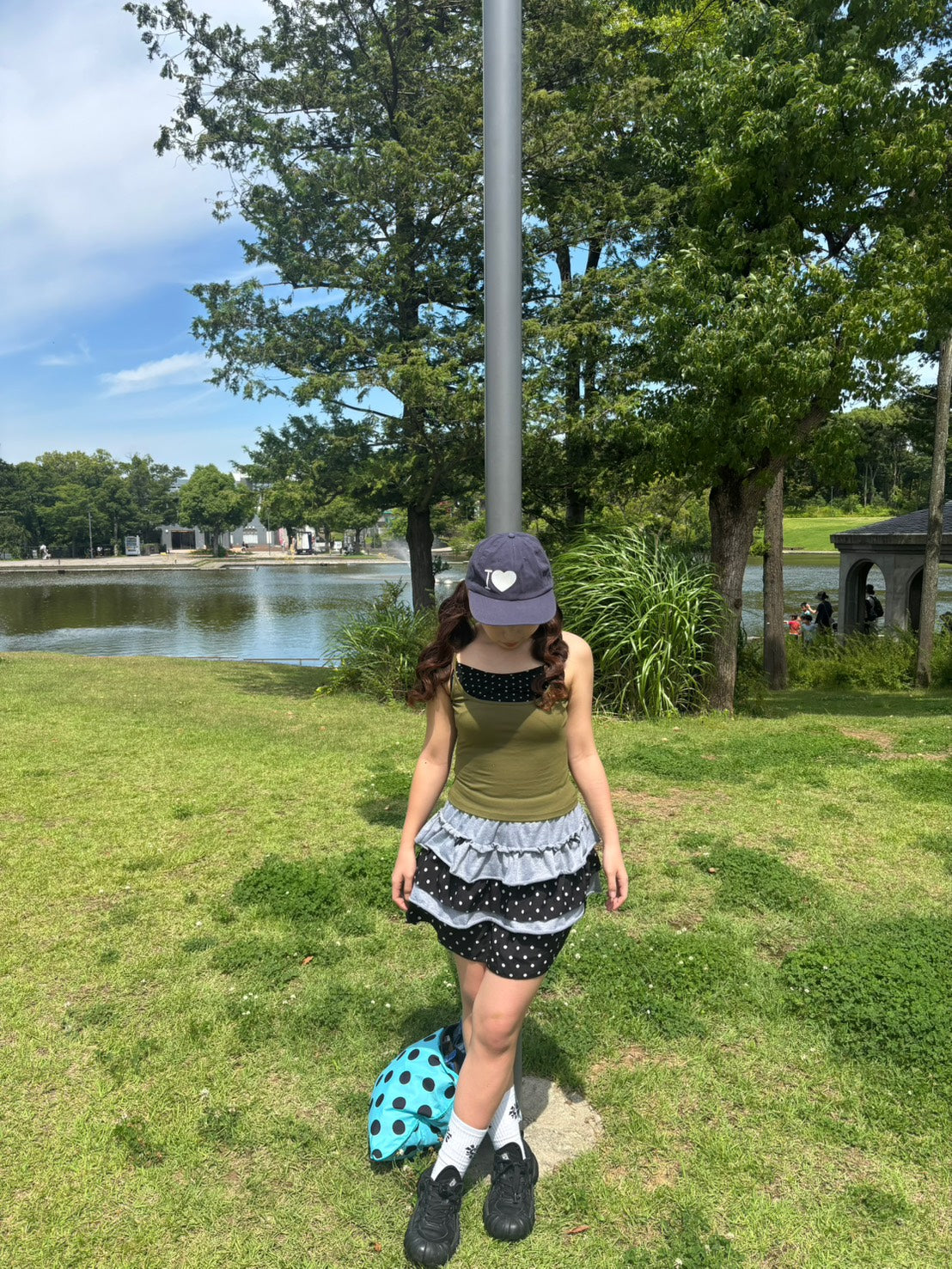 ドットレイヤード配色フィットタンクトップ PC-021