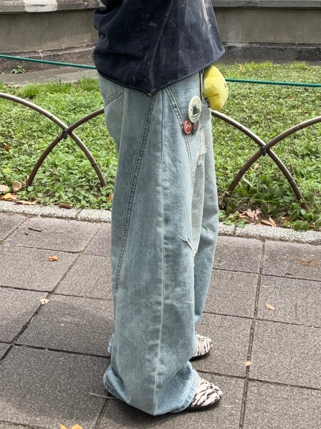 ローウエストルーズワイドデニムパンツ EA-019