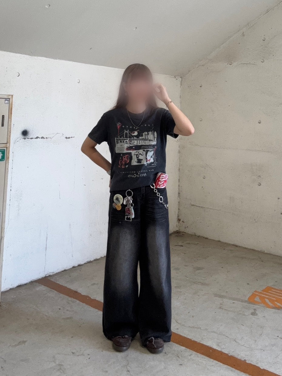 フェイドグラフィックルーズ半袖Tシャツ EA-021