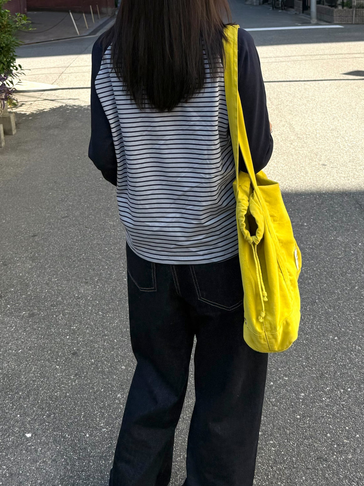 ボーダーラグランヘンリーネックロングTシャツ TM-020