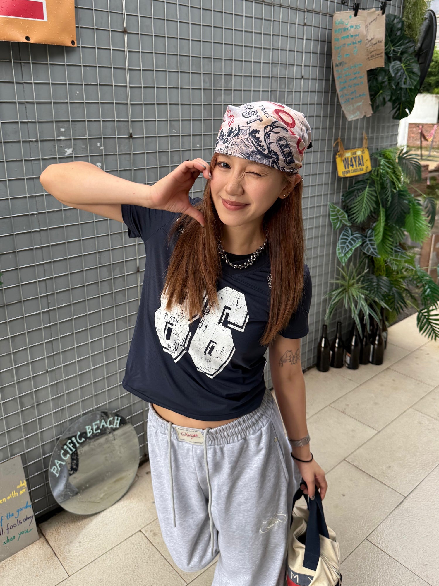 ヴィンテージ風ナンバリング フットボールTシャツ    N510
