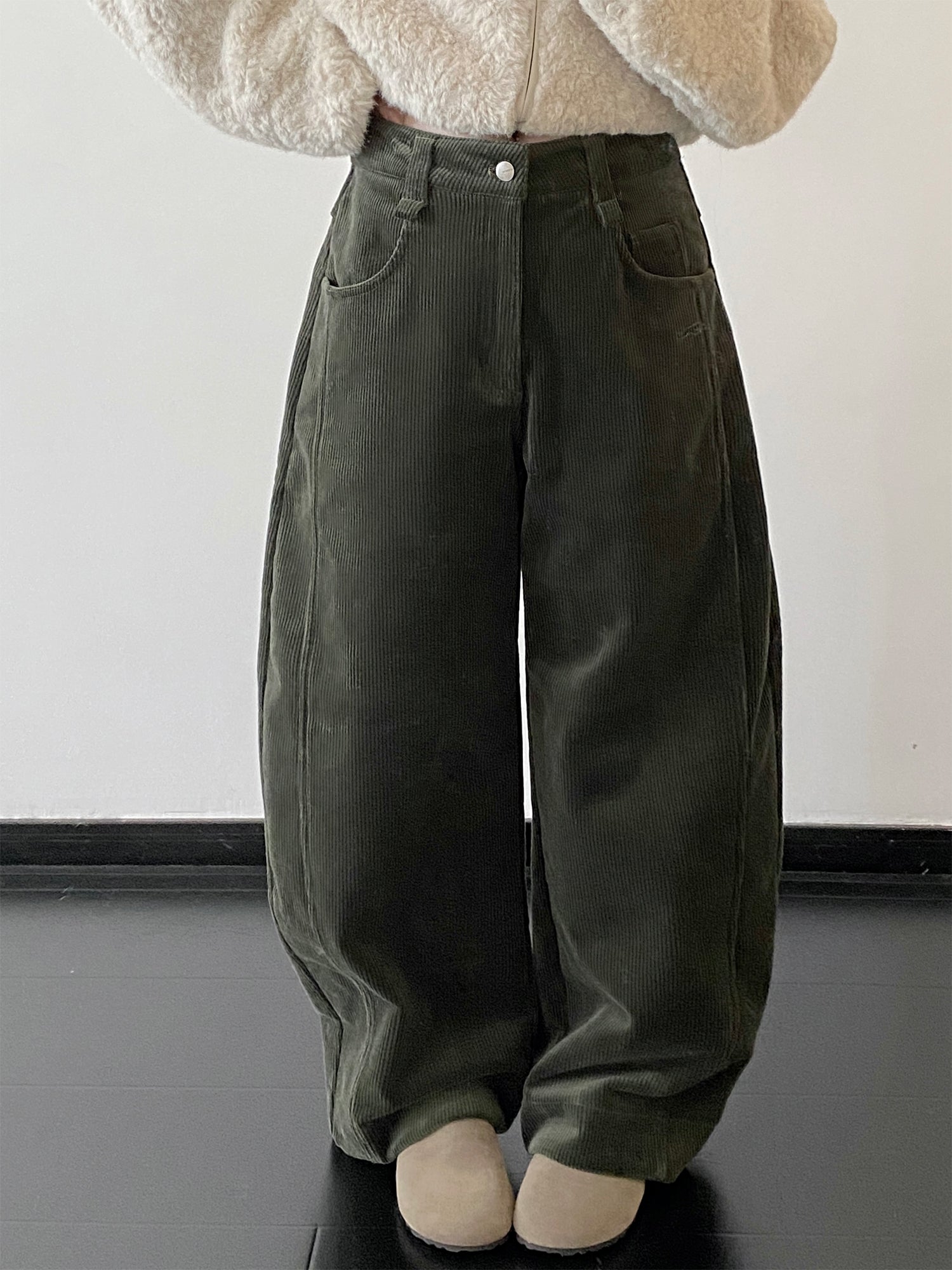 コーデュロイワイドレッグパンツ    N990