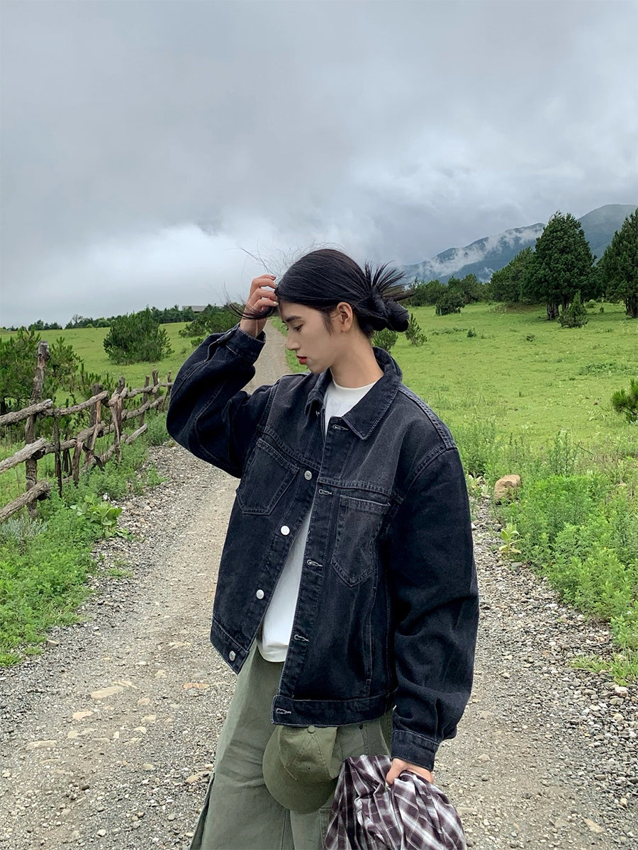 ウォッシュドオールドデニムジャケット    N557