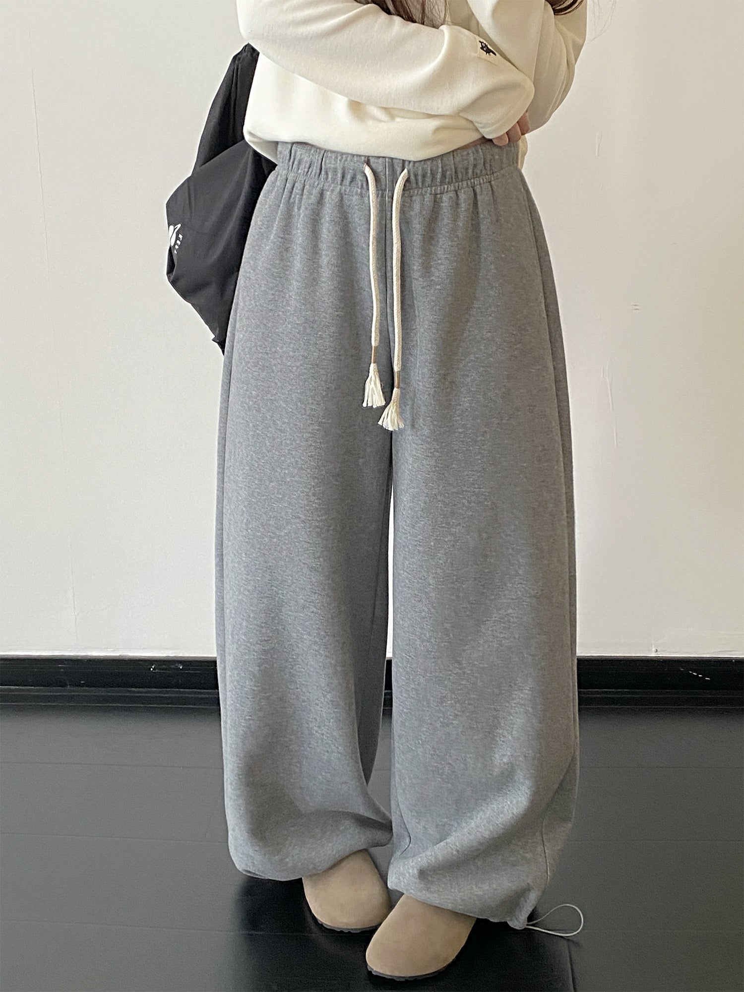 裏起毛ワイドスウェットパンツ    N800