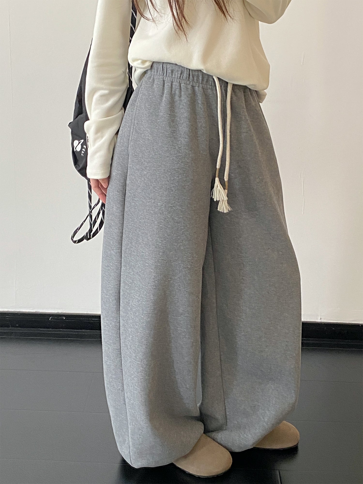裏起毛ワイドスウェットパンツ    N800