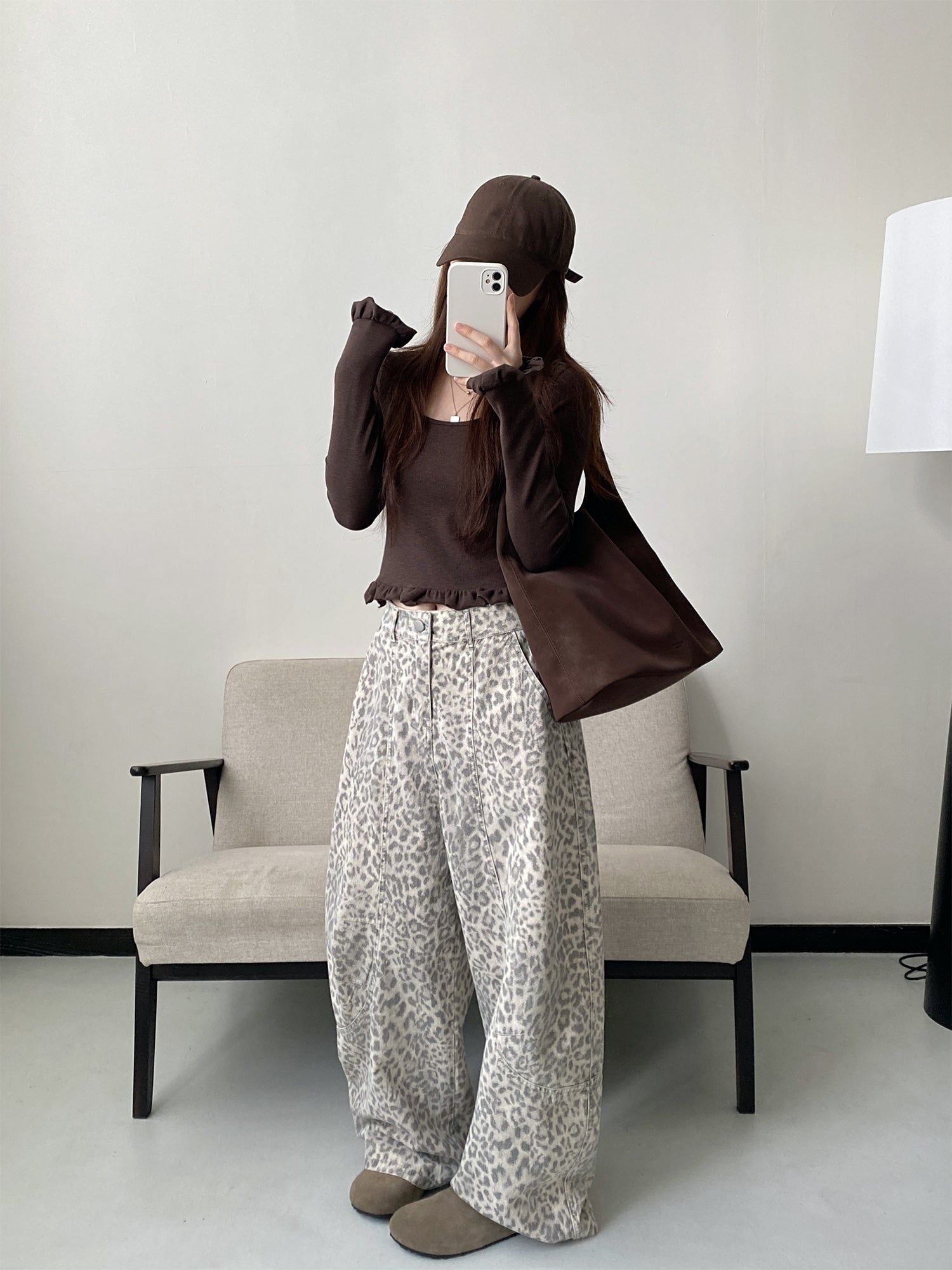 ヒョウ柄ワークパンツ N792