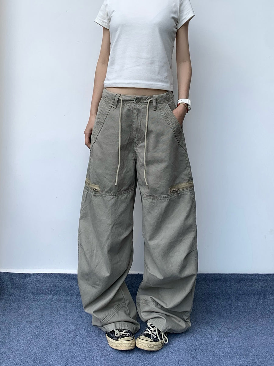 ジッパールーズワイドパンツ    N432