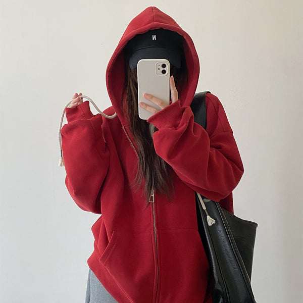 nozomi Ishiguro 赤 ジップアップパーカー nozomi Ishiguro 赤 ジップアップパーカー ノゾミイシグロ NOZOMI