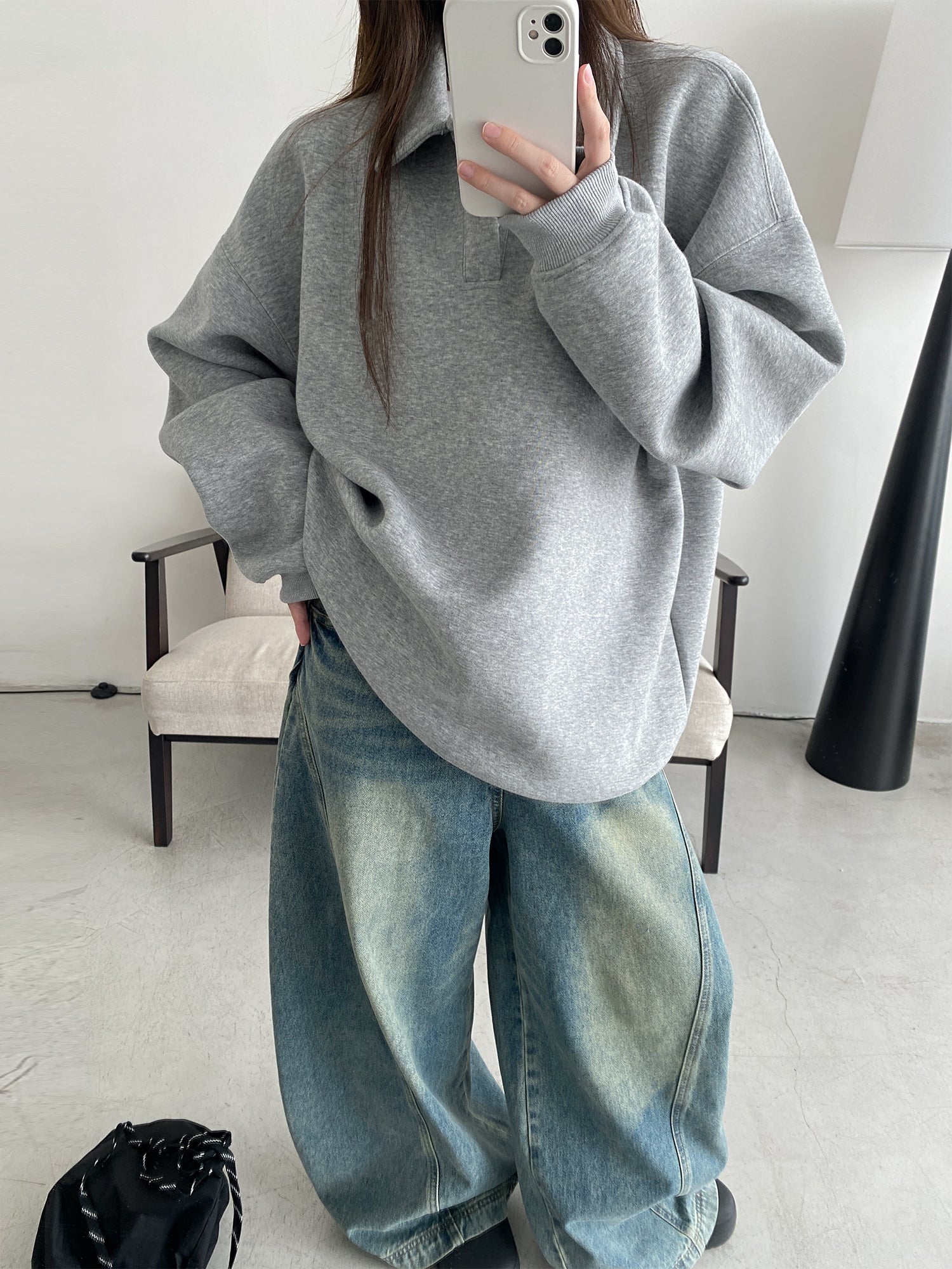 スウェットポロシャツ    N575