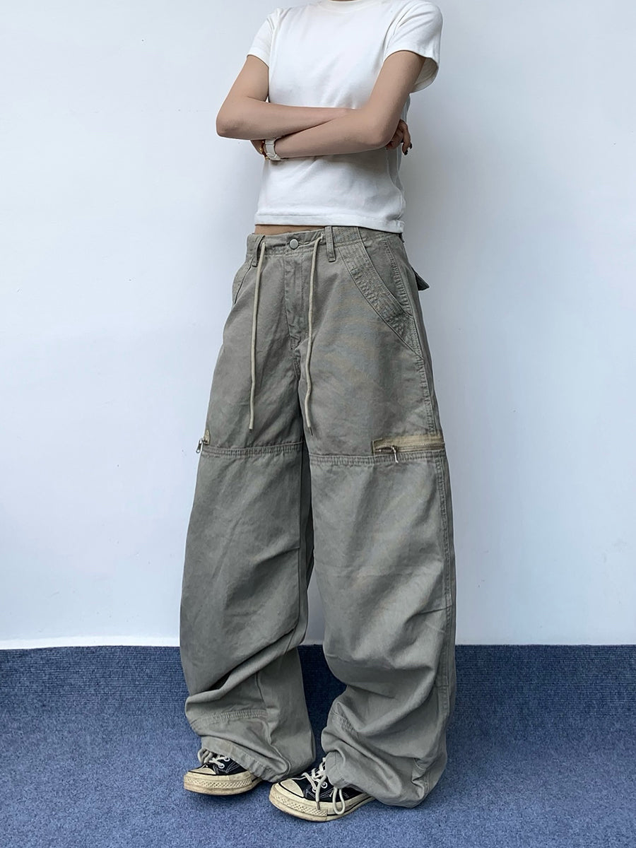 ジッパールーズワイドパンツ    N432