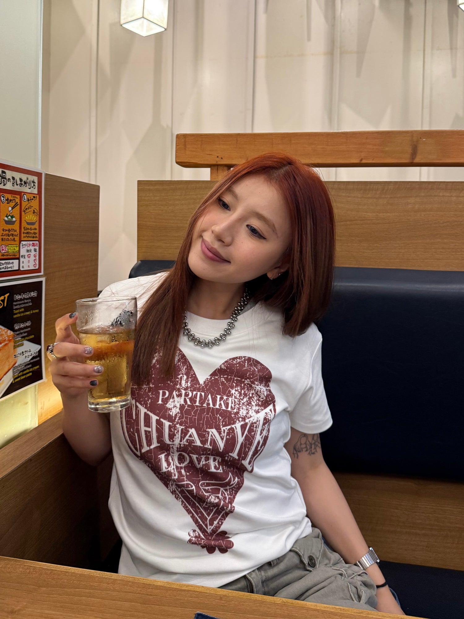 ヴィンテージハート グラフィックTシャツ    N516