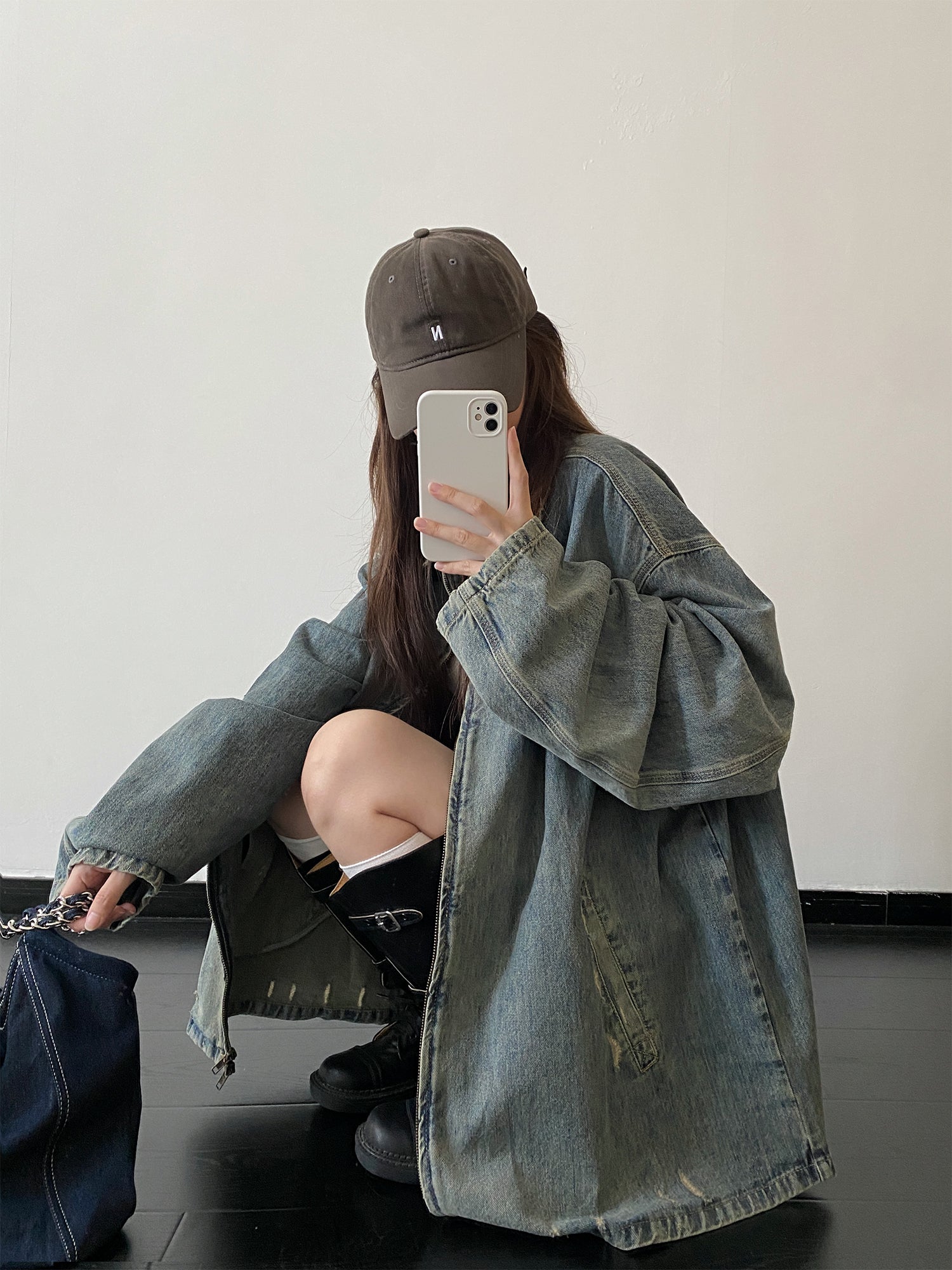 フェード加工ルーズシルエットデニムジャケット   N862