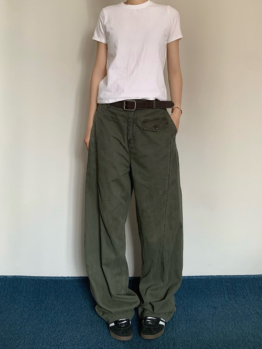 カジュアルワイドレッグパンツ    N421