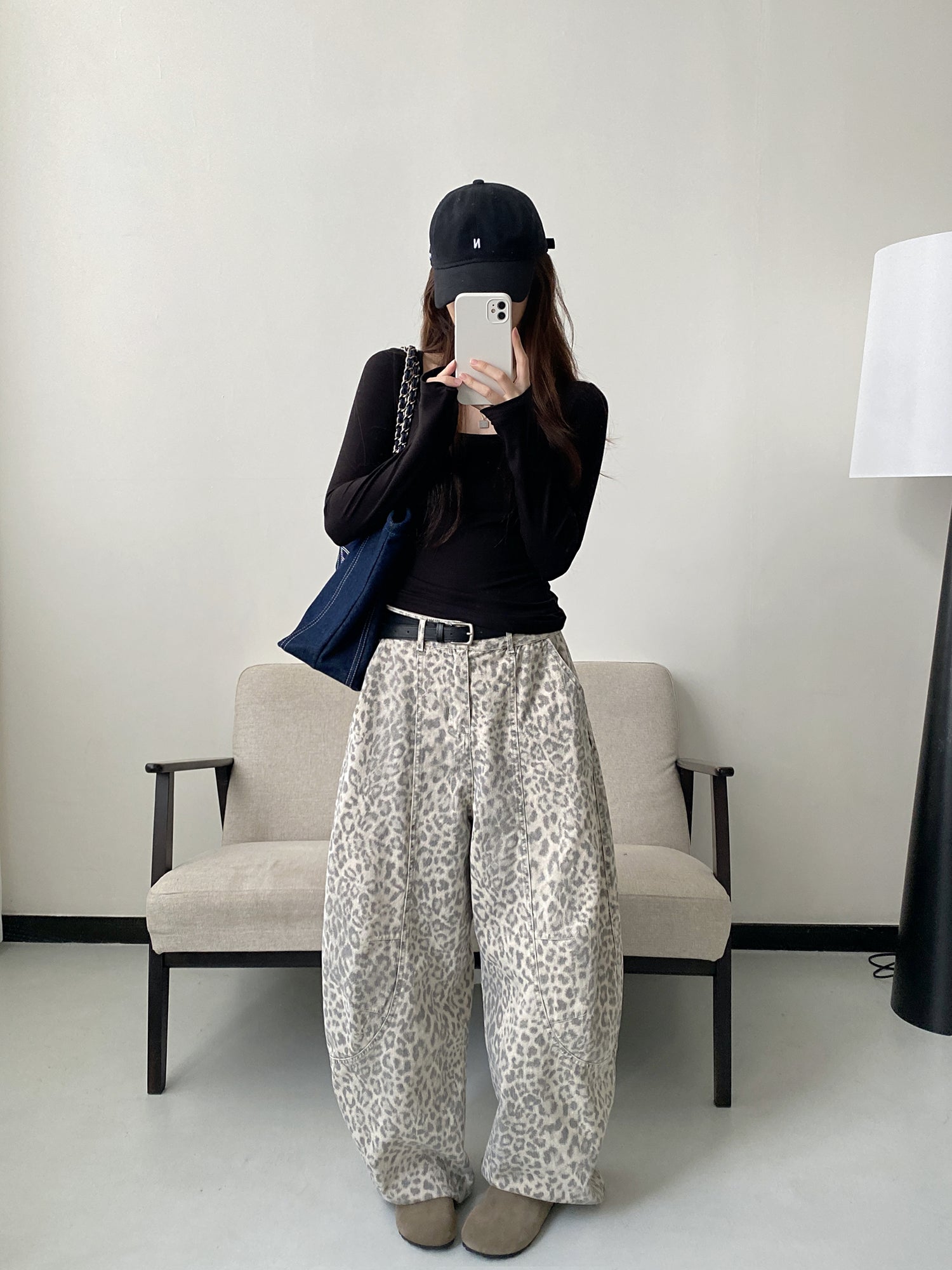 ヒョウ柄ワークパンツ N792