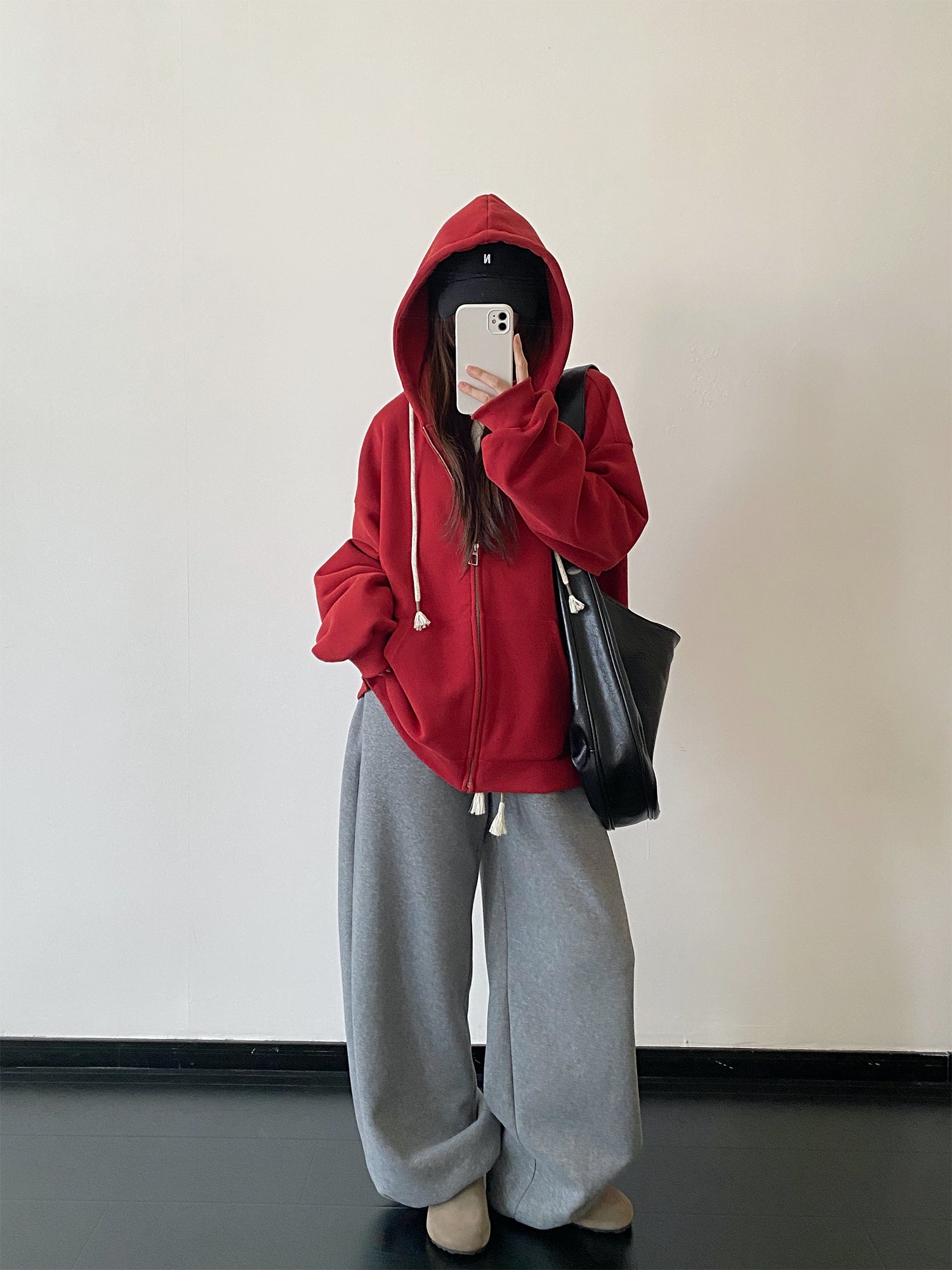 裏起毛ワイドスウェットパンツ    N800