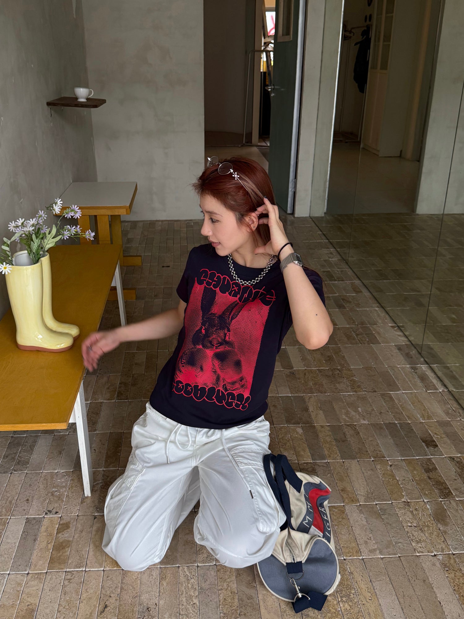 ボクサーラビット グラフィックTシャツ    N513