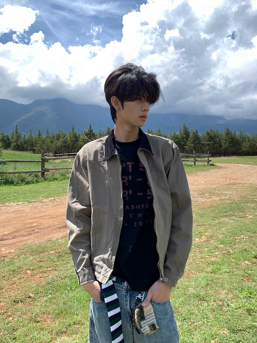 スタンドカラーワークジャケット    N549