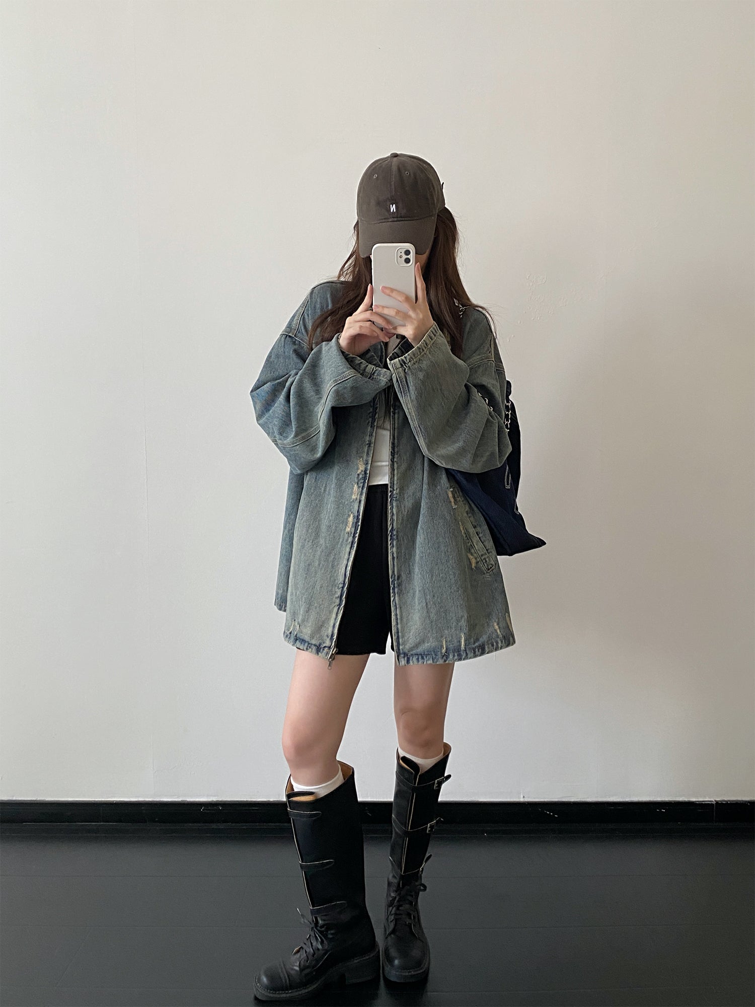 フェード加工ルーズシルエットデニムジャケット   N862