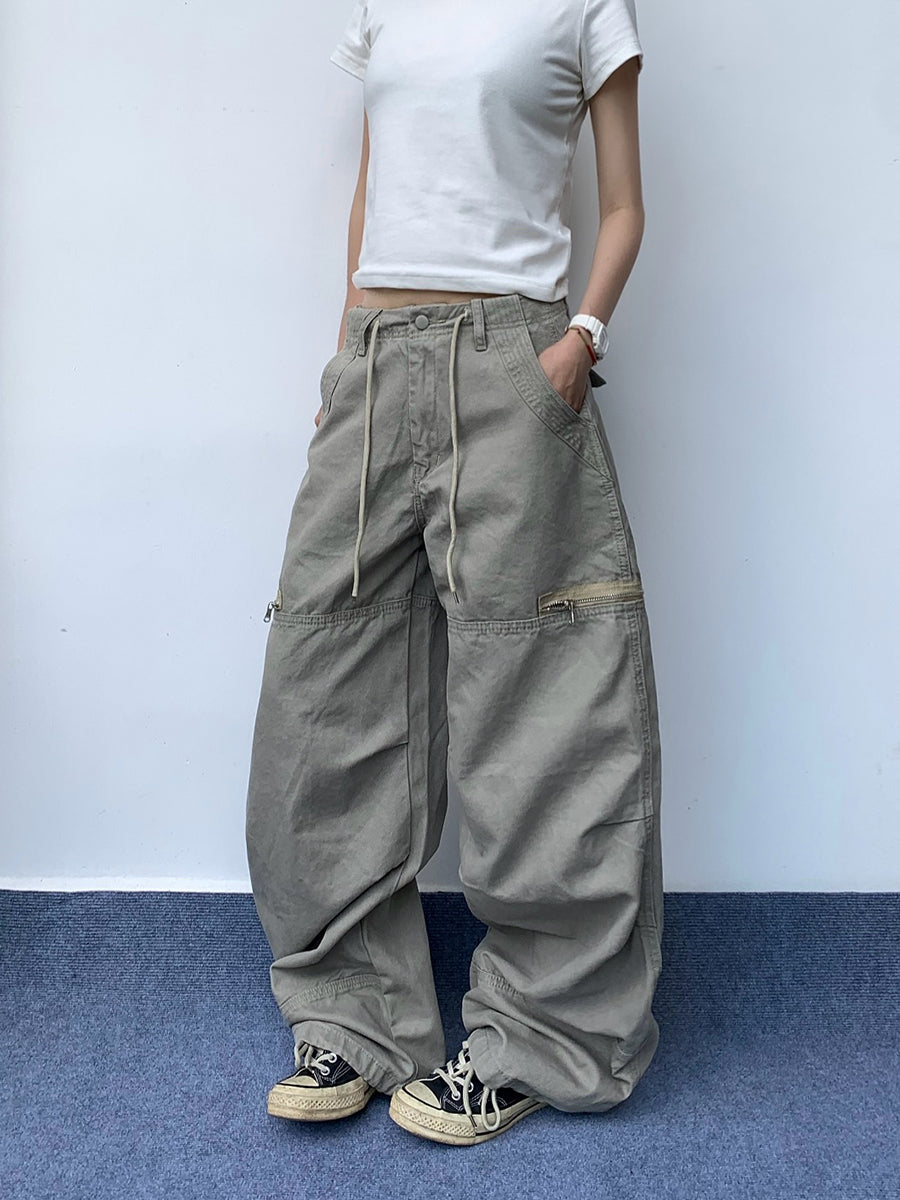 ジッパールーズワイドパンツ    N432